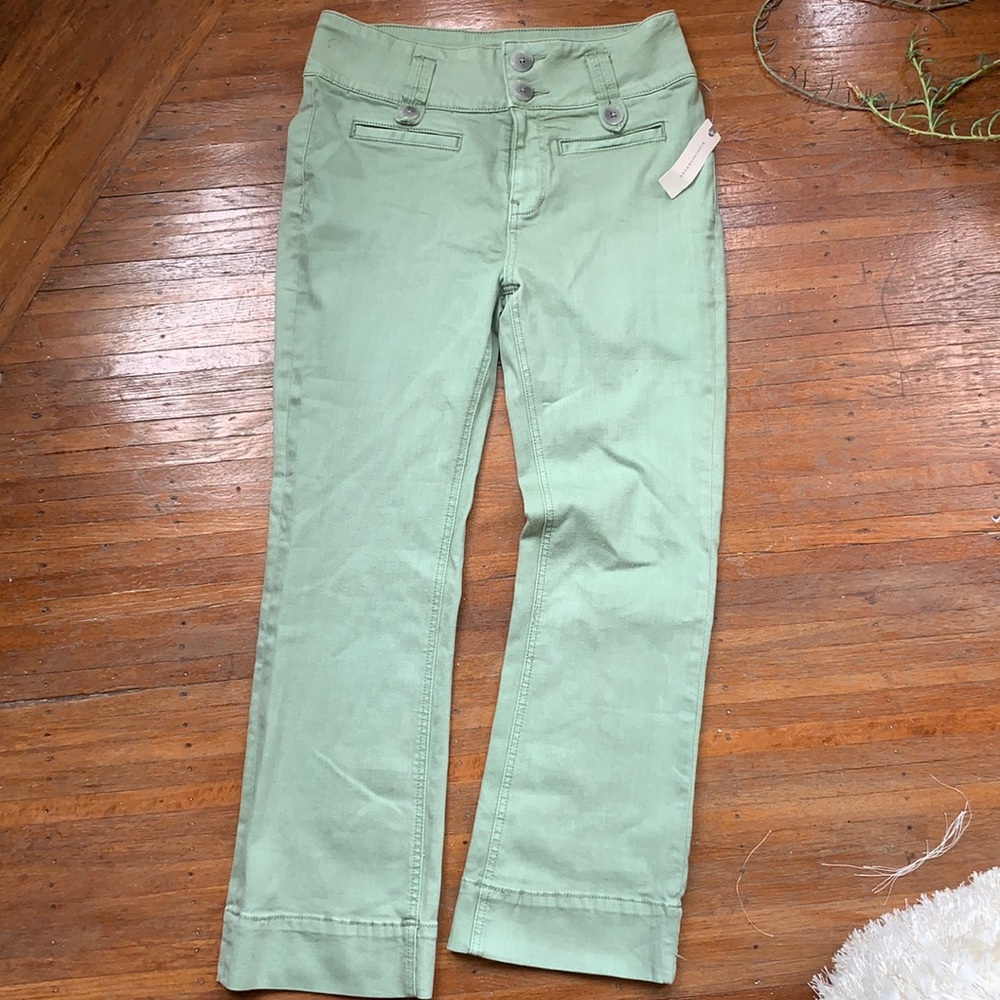 Moss green anthropology pants! New with tags.
